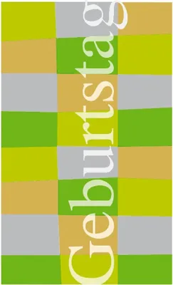Immagine prodotto di Biglietto di auguri di compleanno ARTEBENE "Cosmopoliten" verde