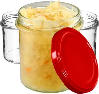 Produktbild von KADAX Marmeladengläser 350ml, fi82 mm, Einmachgläser mit Schraubdeckel, Honiggläser, Einweckgläser