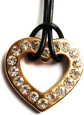 Produktbild von Anhänger Diamond Heart, mit 24 Karat veredelt