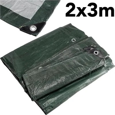 Produktbild von Allzweck Gewebeplane mit Ösen 2x3m reißfest 120g/m² dunkelgrün
