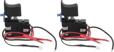 Immagine prodotto di Interruttori elettrici 21 V, 2 pezzi, alluminio e plastica