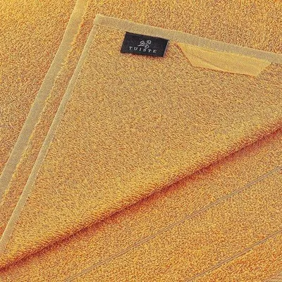 Productafbeelding van Unyqoos® Badhanddoeken set, 2-delig – 100% katoen, premium badstof, verschillende maten (70x140 / 50x90 / 30x50 cm), kleur: oranje