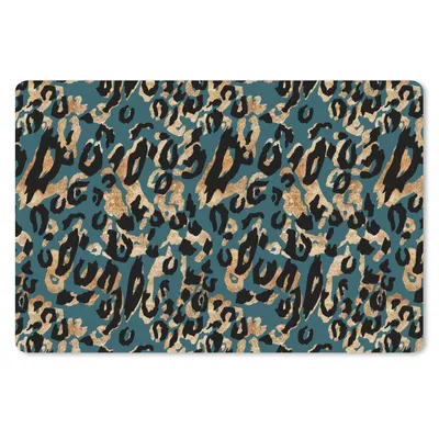 Produktbild von MuchoWow® Schreibtischunterlage Panther - Tiermuster - Braun 60x40 cm - XXL Mauspad - Großes Mauspad