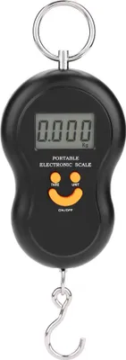 Image de Balance numérique électrique portable en plastique avec crochet pour équipement de pêche (noir)