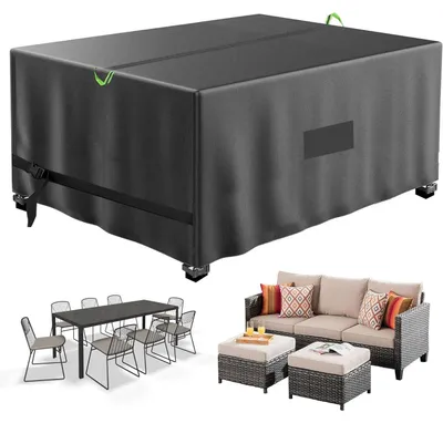 Productafbeelding van Tuinmeubelset met waterdichte beschermhoes, afmetingen 200x160x75 cm