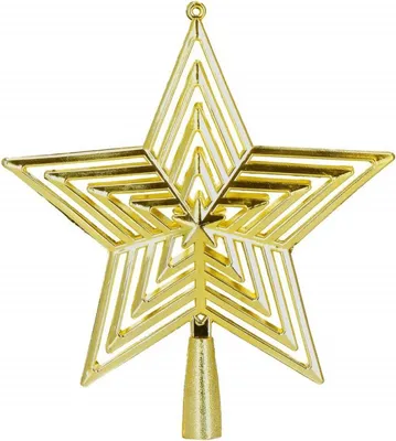 Immagine prodotto di Stella per albero di Natale 23cm oro, ornamento natalizio