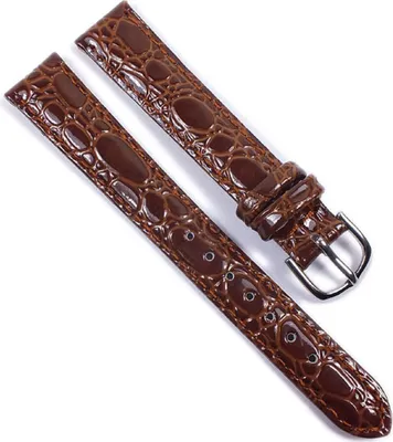 Produktbild von Ersatzband Uhrenarmband Leder Band Braun 21576S, Stegbreite:18mm