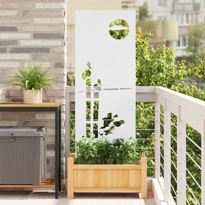 Obrázek produktu pro Soukromí na zahradě Bílá 50 x 140 cm Studeně válcovaná ocel