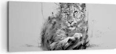 Produktbild von Bild auf Leinwand - Leinwandbild - Tier Abstraktion - 100x40cm - Wand Bild - Wanddeko - Wandbilder - Leinwanddruck - Bilder - Kunstdruck - Wanddekoration - Leinwand bilder - Wandkunst - AB100x40-3850