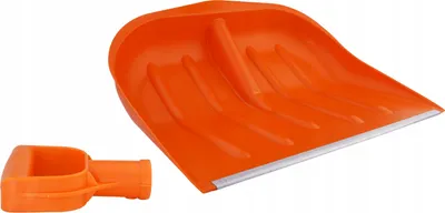 Produktbild von Verstärkte Plastik-Schneeschaufel mit beschlagener, großem Griff.