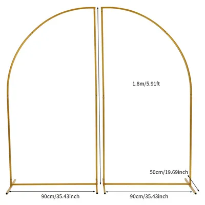 Immagine prodotto di Arco nuziale - Supporto per sfondo fotografico - Acciaio al carbonio, altezza 1,8 m - Per cerimonie nuziali e proposte di matrimonio - Fiori da giardino - Portata 5 kg