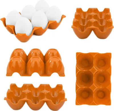 Produktbild von 1 x Eiereinsatz für 6 Eier Kühlschrank Eierbox Aufbewahrungsbox Eierdose Orange