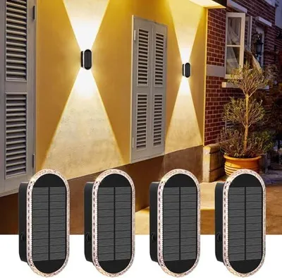 Produktbild von Solarwandlicht im Freien verstellbare Lichter im Freien, LED -LICHT, 3 Modi, wasserdichte Garten, Zaunbeleuchtung, Balkondekoration,