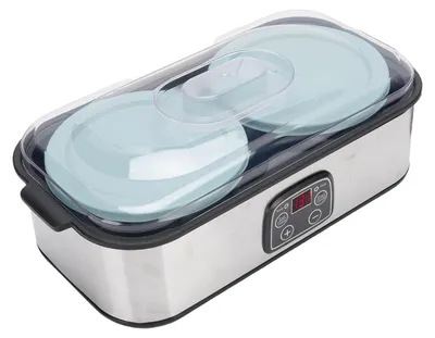 Joghurtbereiter 2L, 48h Timer, Edelstahl, silber