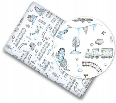 Produktbild von Spannbettlaken für das Babybett Spannbetttuch 140x70 Retro-Zug