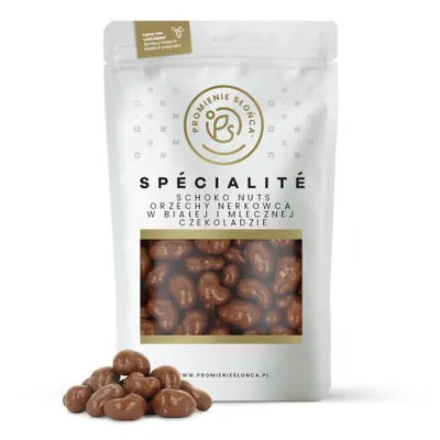 Zdjęcie produktu dla Orzechy Nerkowca w Mlecznej i Białej Czekoladzie 200 g