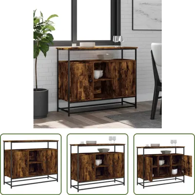 Produktbild von The Living Store Sideboard Räuchereiche 100x35x80 cm Holzwerkstoff