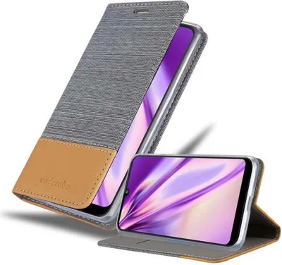 Image de Cadorabo Housse pour Motorola MOTO E6 PLUS Housse en gris Housse pour portable Etui Book Case Cover