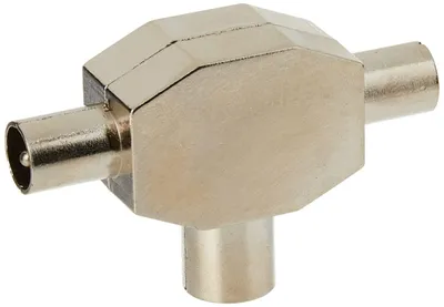 Produktbild von PremiumCord TV Antennensplitter IEC 75 Ohm, 1x Buchse auf 2x Stecker, Koax-Kuppl