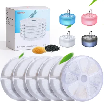 Produktbild von Katzenbrunnen Filter Ersatzfilter Trinkbrunnen Ersatzfilter - 6 Stück - Für 3,2 Liter Katzenbrunnen - FN-W06