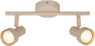 Produktbild von Briloner Deckenlampe Schwenkbar 27,5cm GU10 Fassung max. 9W 2-flammig Beige - Deckenstrahler Wohnzimmer Flur Küche Büro
