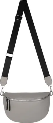 Produktbild von Bauchtasche Umhängetasche Crossbody-Bag Hüfttasche Kunstleder Italy-Design GREY (22415)
