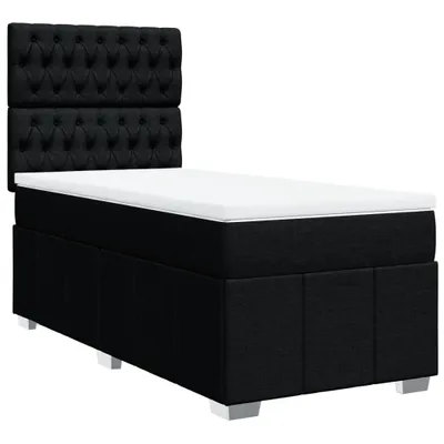 Produktbild von vidaXL Boxspringbett mit Matratze Schwarz 100x200 cm Stoff