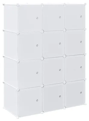 Immagine prodotto di vidaXL Sistema di scaffalatura con 12 cubi e aste di sospensione PP