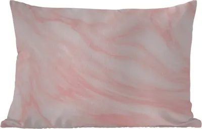 Produktbild von MuchoWow® Outdoor Kissen - Marmor - Rosa - Weiß - Luxus - Marmoroptik - 60x40 cm - Wetterfest - Lounge Kissen - Zierkissen - Kissen für Innenräume