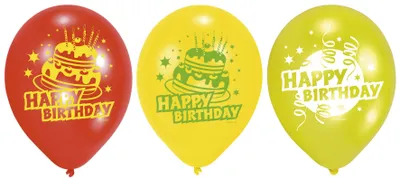 Immagine prodotto di palloncini amscan 450193 Happy Birthday - rotondi, assortiti, 6 pezzi