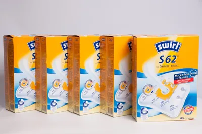 Produktbild von 5 Pakete Swirl Staubsaugerbeutel S62 / S 62 EcoPor für Siemens / Bosch Typ: D E F