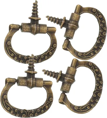 Produktbild von 10 Stück Vintage-Zierknöpfe aus Legierung für Schränke und Schubladen mit glatter Oberfläche und praktischem Design für Schmuckkästchen