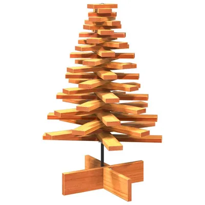 Zdjęcie produktu dla Drewniana choinka do udekorowania, brązowa, 80 cm, sosnowa