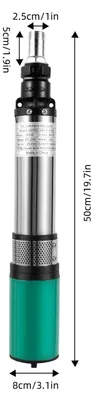 Produktbild von Tiefbrunnenpumpe, Edelstahl, hohe Effizienz, Silber