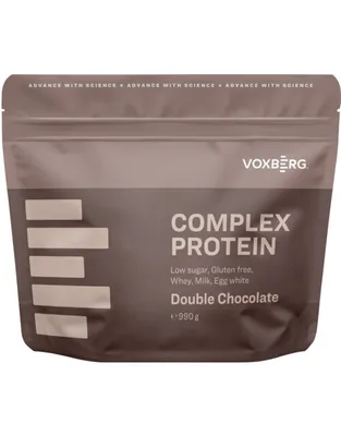 Produktbild von Voxberg Complex Protein 990 g double chocolate / Mehrkomponenten Protein / Schmackhaftes Mehrkomponenten-Protein mit einem ausgewogenen Aminosäureprofil