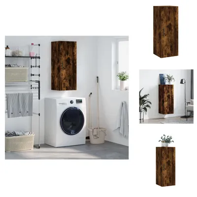 Immagine prodotto di vidaXL Armadio a muro in rovere affumicato 34,5x34x90 cm - Credenze