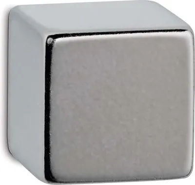 Produktbild von MAUL Magnet Würfel 1 Stück 20 kg Stahl Metall Neodym 2 x 2 x 2 cm silber