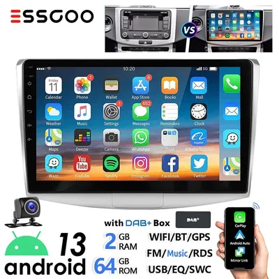 Obrázok produktu pre Autorádio pre VW Passat B6 B7 CC Magotan, modelové roky 2010-2015, 10-palcový dotykový displej, operačný systém Android 13, GPS navigácia, podpora Carplay a Android Auto, DAB+, WiFi, 2 GB RAM, 64 GB úložisko