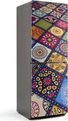 Zdjęcie produktu dla Dekoracyjny wzór mozaiki - Magnetyczna osłona lodówki - Magnetyczna folia dekoracyjna do kuchni - Magnetyczna dekoracja lodówki - Samoprzylepna tablica magnetyczna - Folia magnetyczna na drzwi lodówki - 70x190 cm