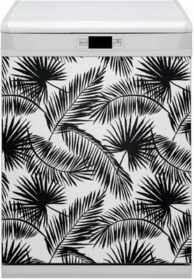 Produktbild von Geschirrspüle Magnet für Spülmaschine Magnetmatte Küche Magnete  Dekorative 60x80 cm  - Exotische Blätter