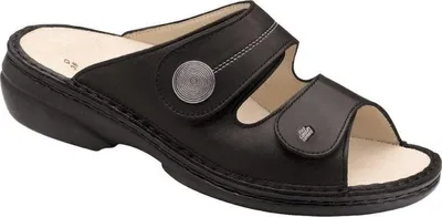 Produktbild von Damen-Pantolette Finn Comfort Sansibar, Schwarz, Leder, NEU - Damenschuhe Pantolette / Zehentrenner, Schwarz