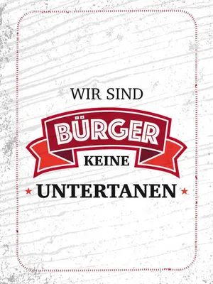 Produktbild von vianmo Holzschild 40x30 cm wir sind Bürger keine Untertanen Spruch Zitat