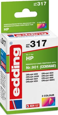 Produktbild von Druckerpatrone kompatibel mit HP No. 901 (CC656AE) color Packung mit 12 Stück