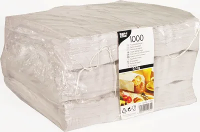 Obrázok produktu pre Papstar 11530 - Weiß - Rechteck - 0,5 kg - 35 g/m² - Zellulose - Papier - 1000 Stück(e) (11530)