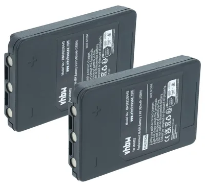 Produktbild von vhbw 2x Akku Ersatz für Autec MHM03, LPM01LI, LPM01, R0BATT00E10A0 für Industrie-Funkfernsteuerung Fernbedienung (500 mAh, 3,6 V, NiMH) - Schwarz