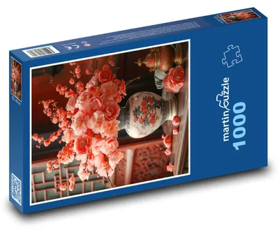 Zdjęcie produktu dla Puzzle 1000 Piwonie w wazonie - martinpuzzle