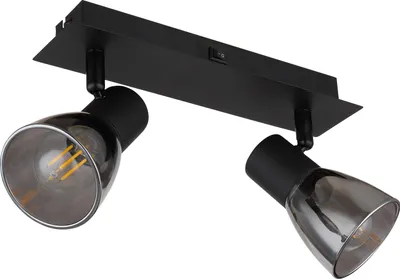 Produktbild von GLOBO 54307-2 CLAUDE Strahler Metall schwarz matt, 2x E14