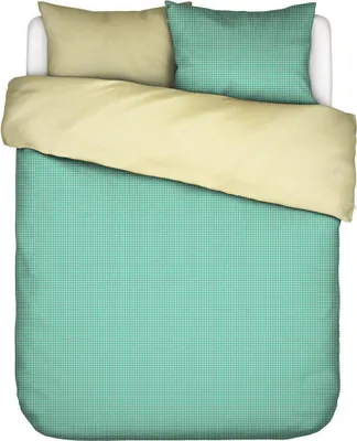 Produktbild von Essenza & Co. Bettwäsche-Garnitur Pied de cool Farbe Simply green Größe 135x200+80x80