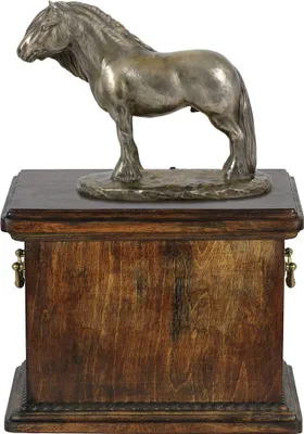 Productafbeelding van Art-Dog Dierenurn – Fellpony-hengst – gegoten uit bronspoeder en hars