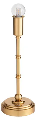 Produktbild von LED-Tischlampe, dekorativer Fuß "BURLEY", gebürstetes Messing, 1,5W, warmweiß, 155lm, Metall, Abmessungen: 35,3 x 11 x 11 cm, IP20, Endon